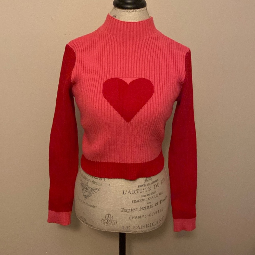 Vici Cupid Strikes Again Ribbed Sweater sz S